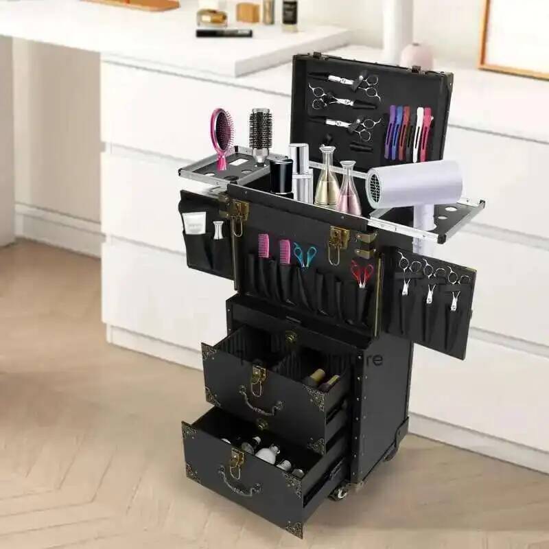 Beauty Makeup Trolley - Trolley Case Luggage Organizer Train Rolling