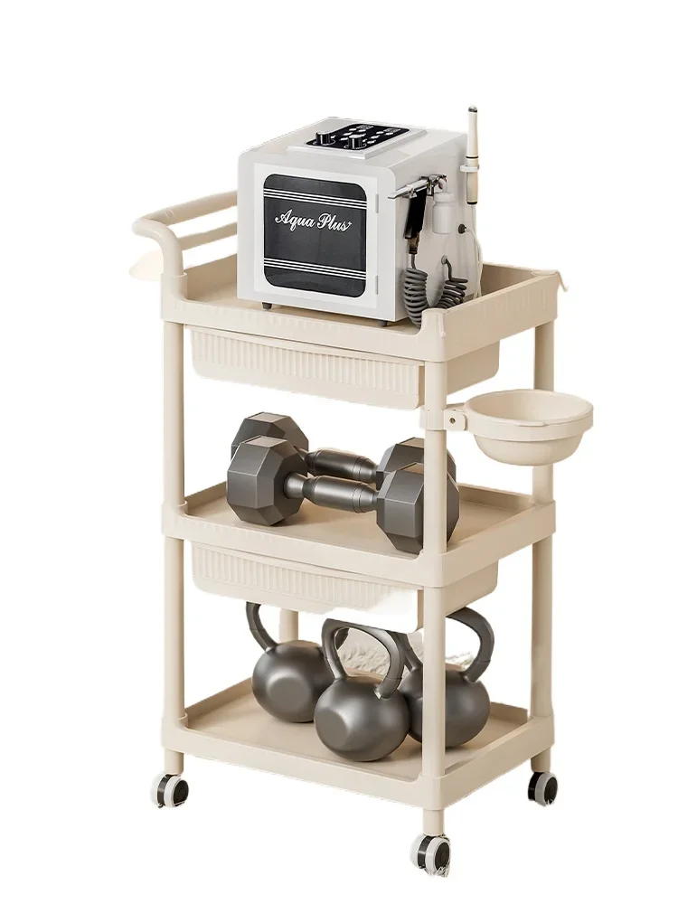 Beauty Makeup Trolley - Metal Auxiliary Cart Beauty Room Wagon