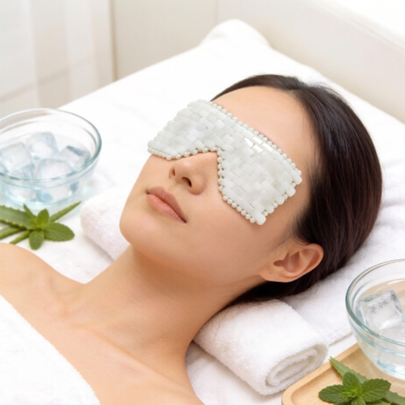 Jade Roller Gua Sha - White Jade Eye Mask Massager For