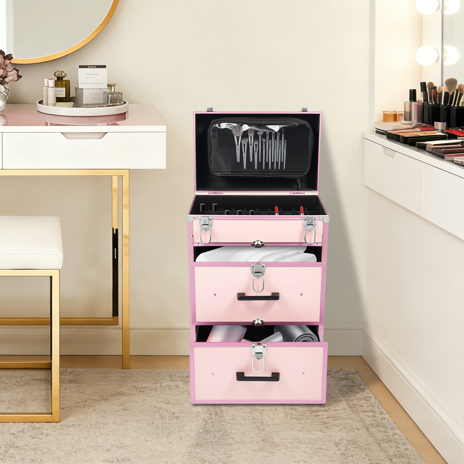 Beauty & Makeup Katia Di Paola - Bymaocar 40 Grids Makeup Train Case