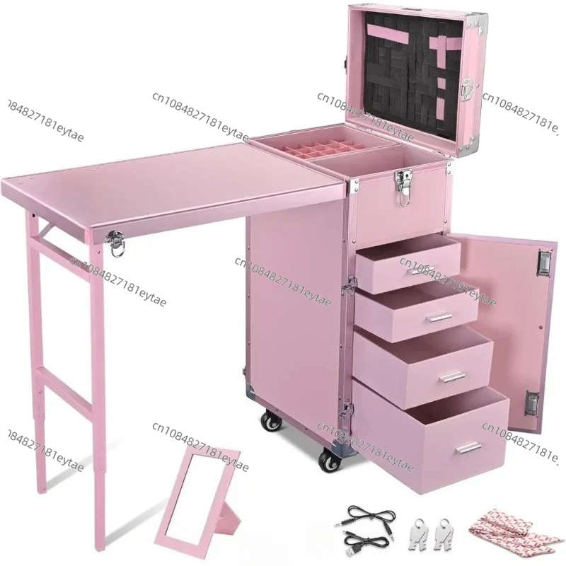 Manicure Table Foldable Nail T - Beauty Makeup Trolley บทวิจารณ์และราคา