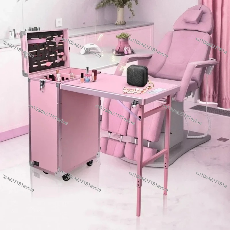 Manicure Table Foldable Nail T - Beauty Makeup Trolley บทวิจารณ์และราคา