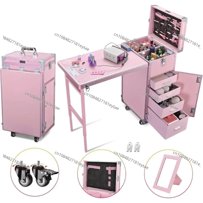 Manicure Table Foldable Nail T - Beauty Makeup Trolley บทวิจารณ์และราคา