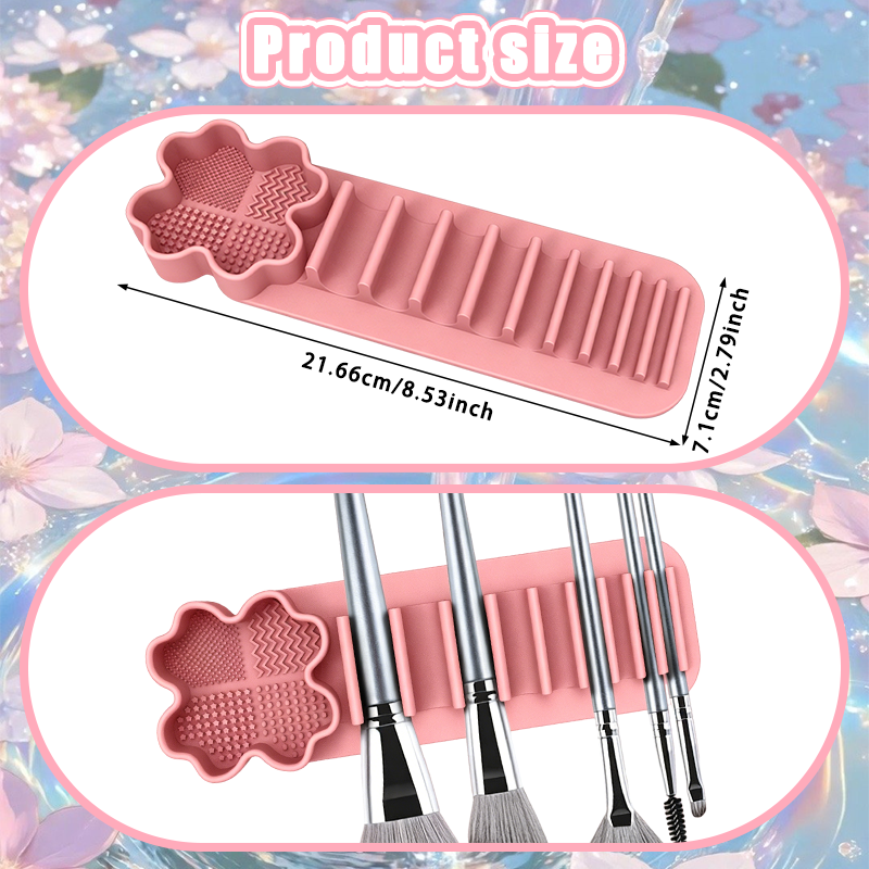 21.66×7.1cm Pink Silicone Make - Beauty Makeup Supply บทวิจารณ์และราคา