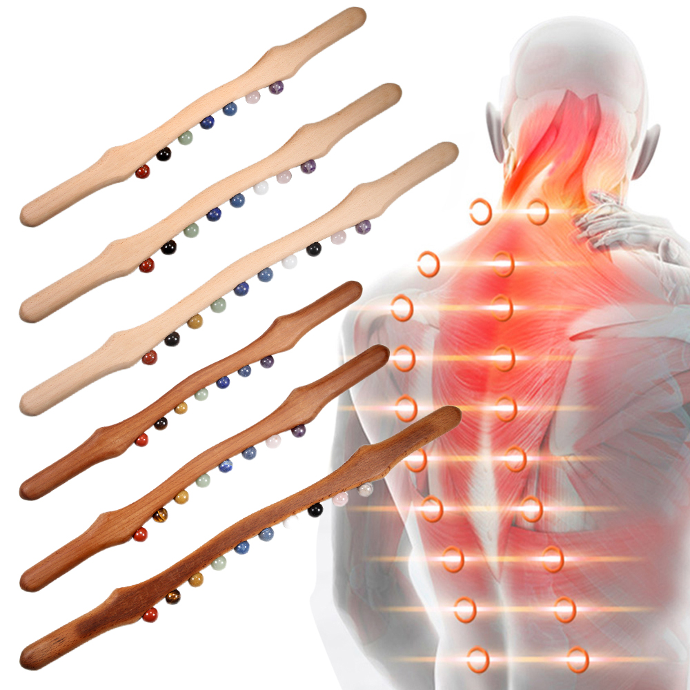 Wood Massage Stick 10 Jade Sto - Jade Roller Gua Sha บทวิจารณ์และราคา