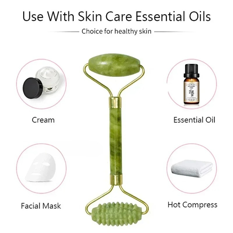 Natural jade roller massager,  - Jade Roller Gua Sha บทวิจารณ์และราคา