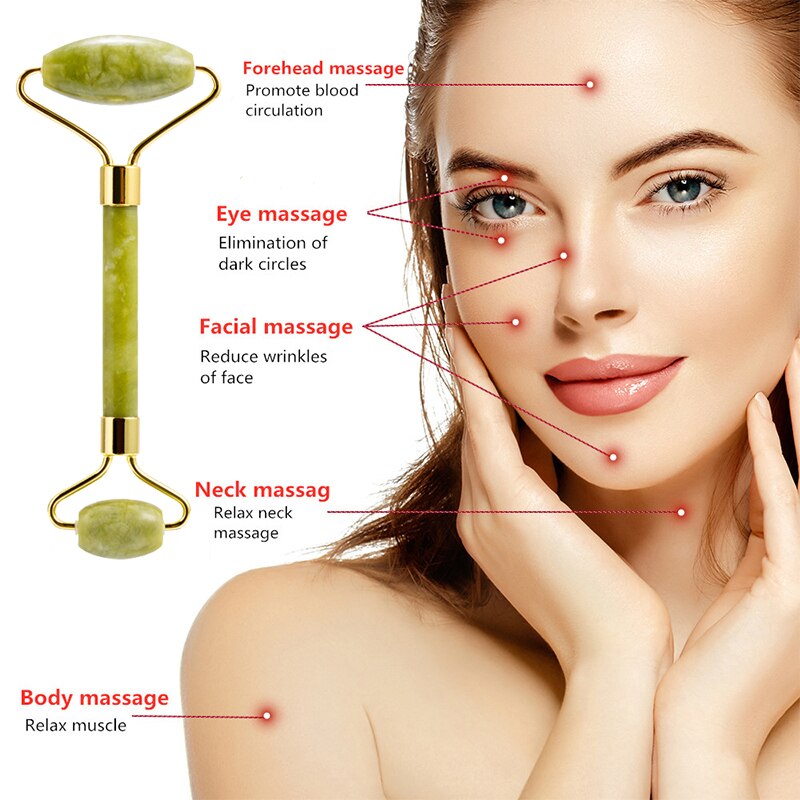 Skin Care Quartz Stone Natural - Jade Roller Gua Sha บทวิจารณ์และราคา