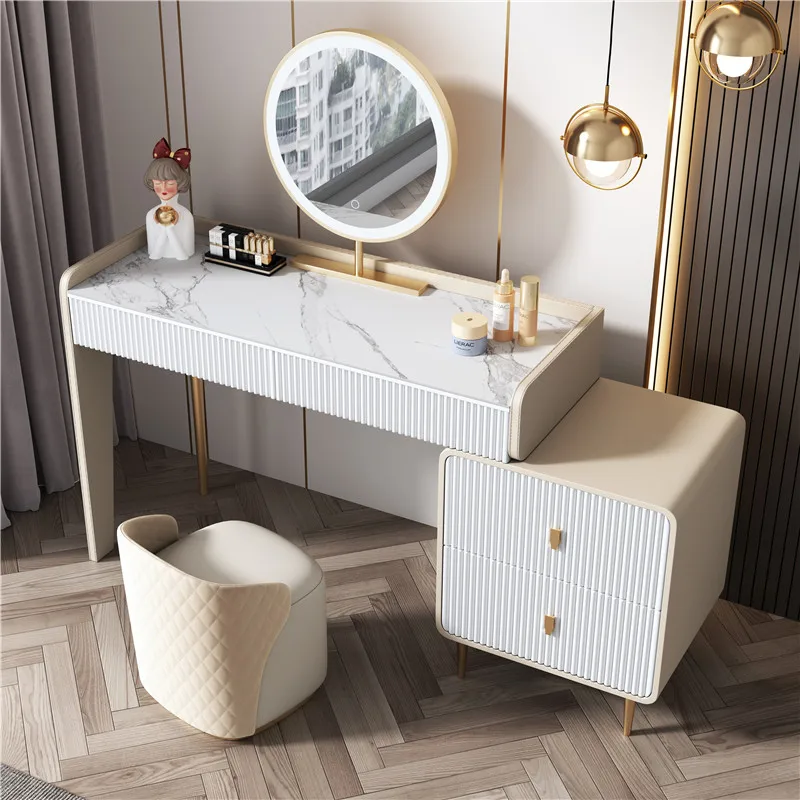 Desk Makeup Table Drawers Mirr - Beauty Without Makeup บทวิจารณ์และราคา