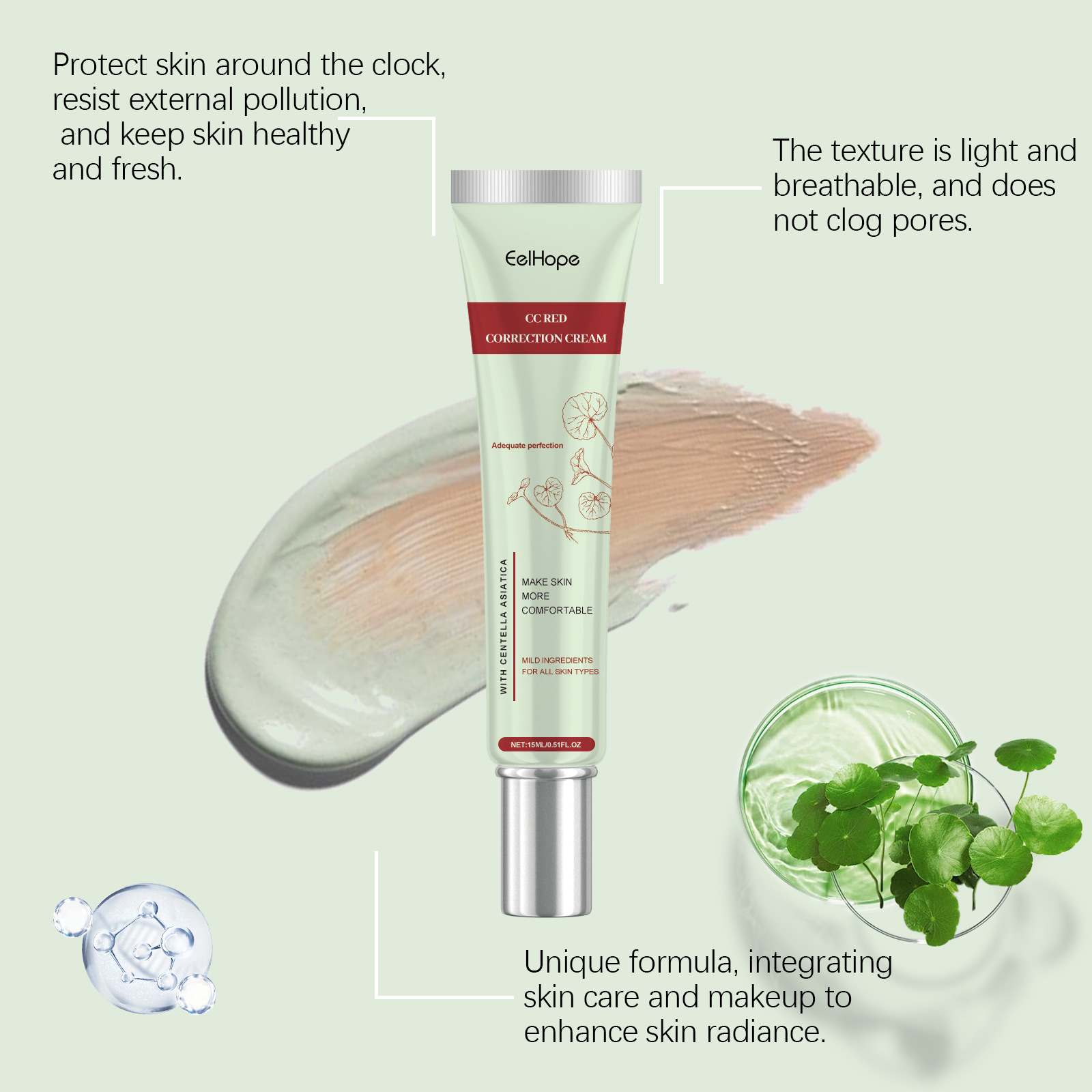 15ml CC Cream Liquid Foundatio - Concealer Full Coverage บทวิจารณ์และราคา
