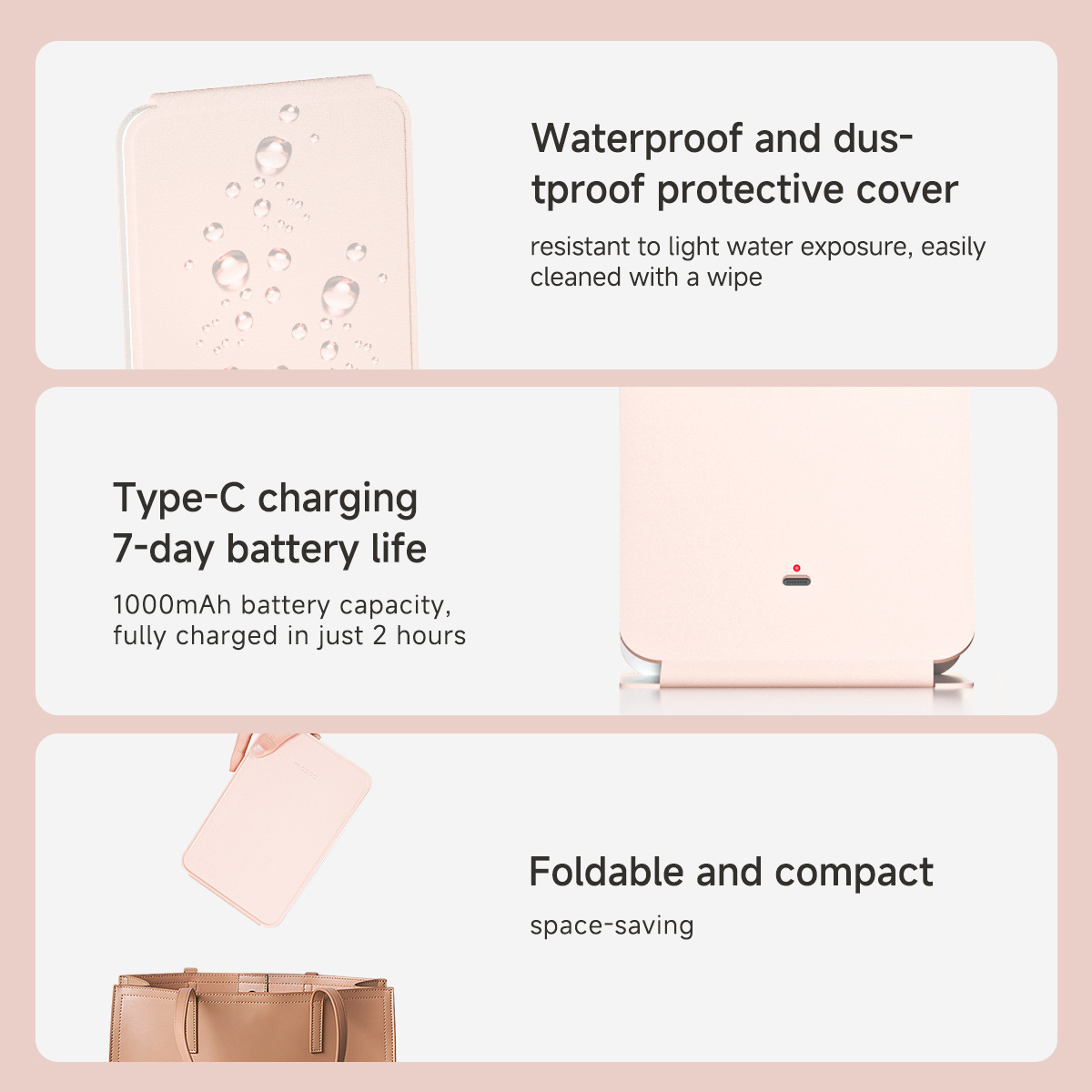 DOCO Makeup Mirror Foldable Po - Beauty Lab Makeup บทวิจารณ์และราคา