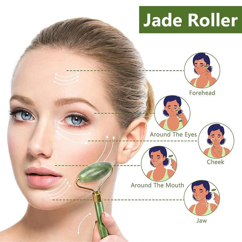 Natural Jade Roller Face Gua S - Jade Roller Gua Sha บทวิจารณ์และราคา