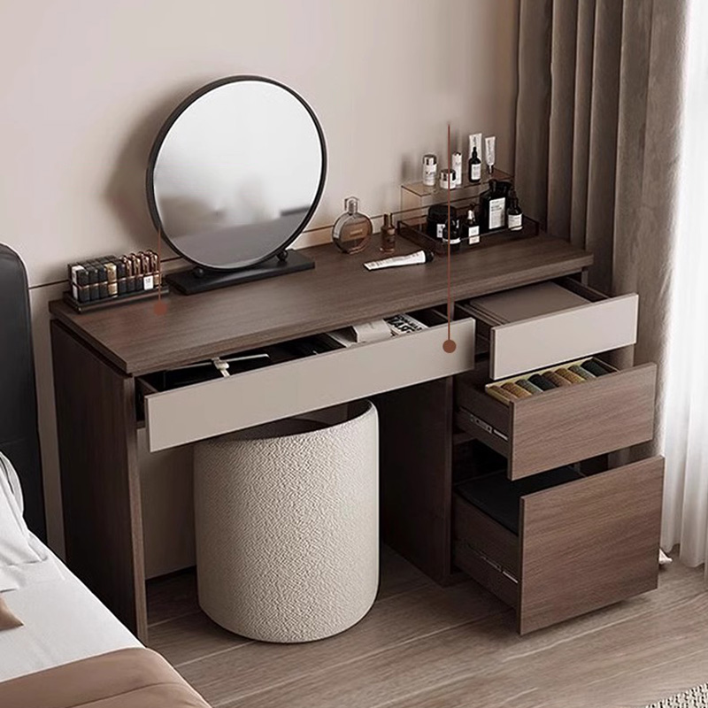 Wood Shelf Vanity Table Modern - Beauty Without Makeup บทวิจารณ์และราคา