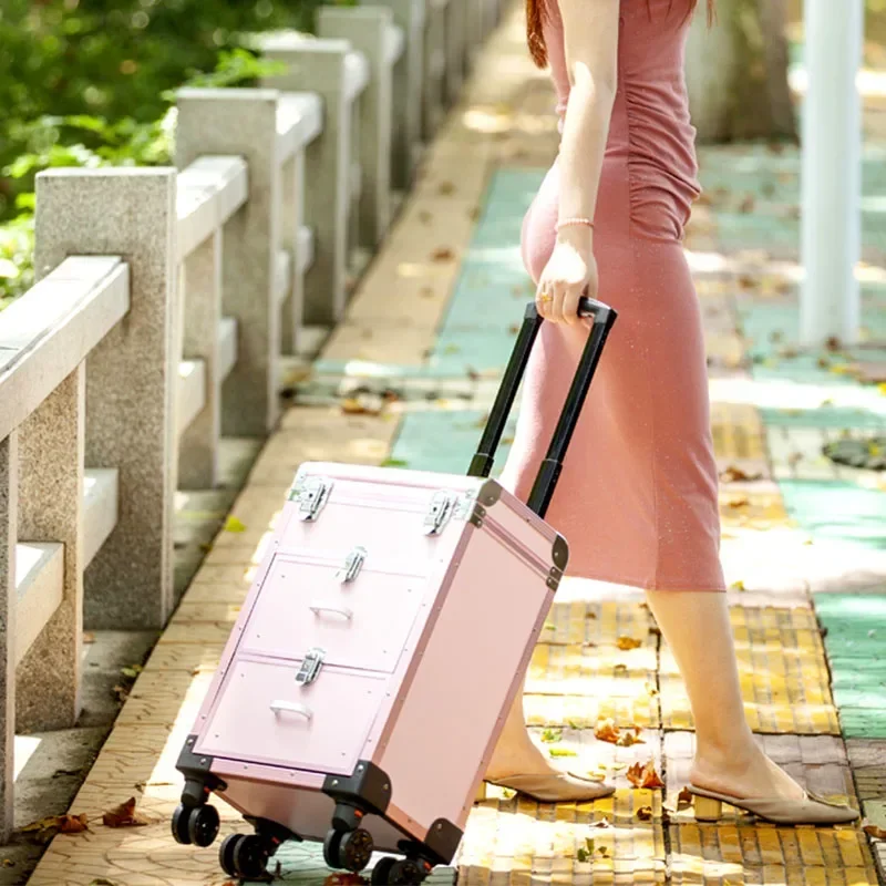 1pc Aluminum Alloy Professiona - Beauty Makeup Trolley บทวิจารณ์และราคา
