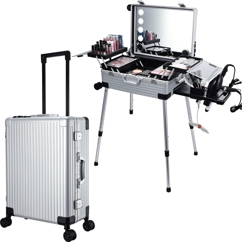 24'' Rolling Makeup Case With  - Beauty Makeup Trolley บทวิจารณ์และราคา