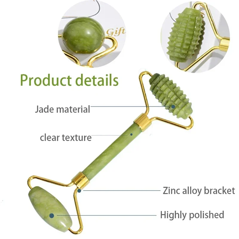 Natural Jade Roller Face Gua S - Jade Roller Gua Sha บทวิจารณ์และราคา
