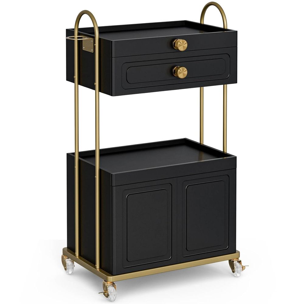 Trolley Cart with Lockable Whe - Beauty Makeup Trolley บทวิจารณ์และราคา
