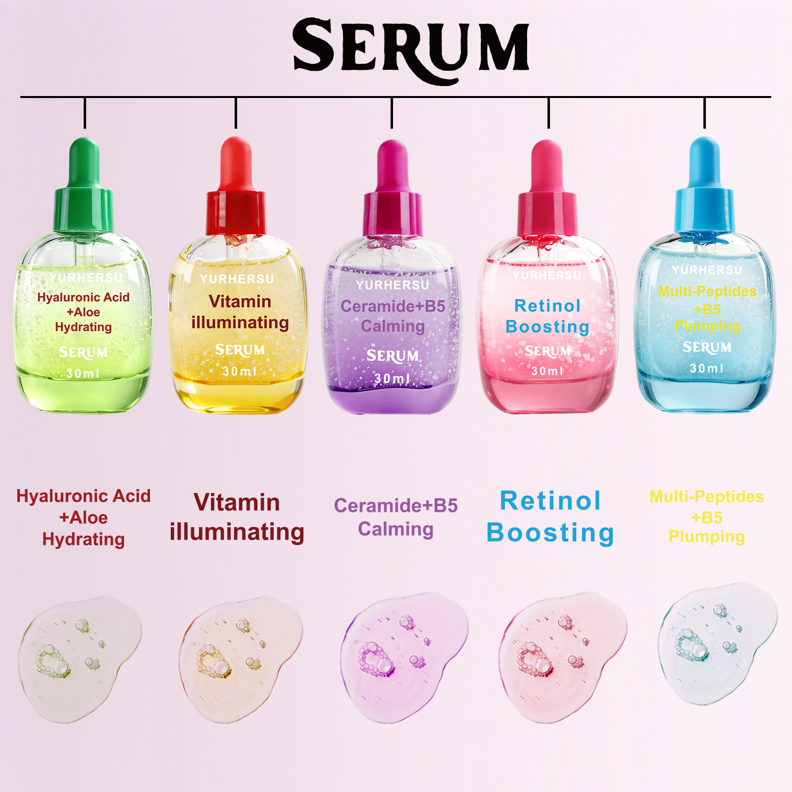 5Pcs Face Serum Gift Set Hydra - Anti-Aging Face Cream บทวิจารณ์และราคา
