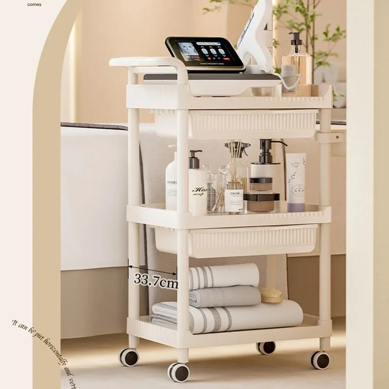 Metal Auxiliary Cart Beauty Ro - Beauty Makeup Trolley บทวิจารณ์และราคา