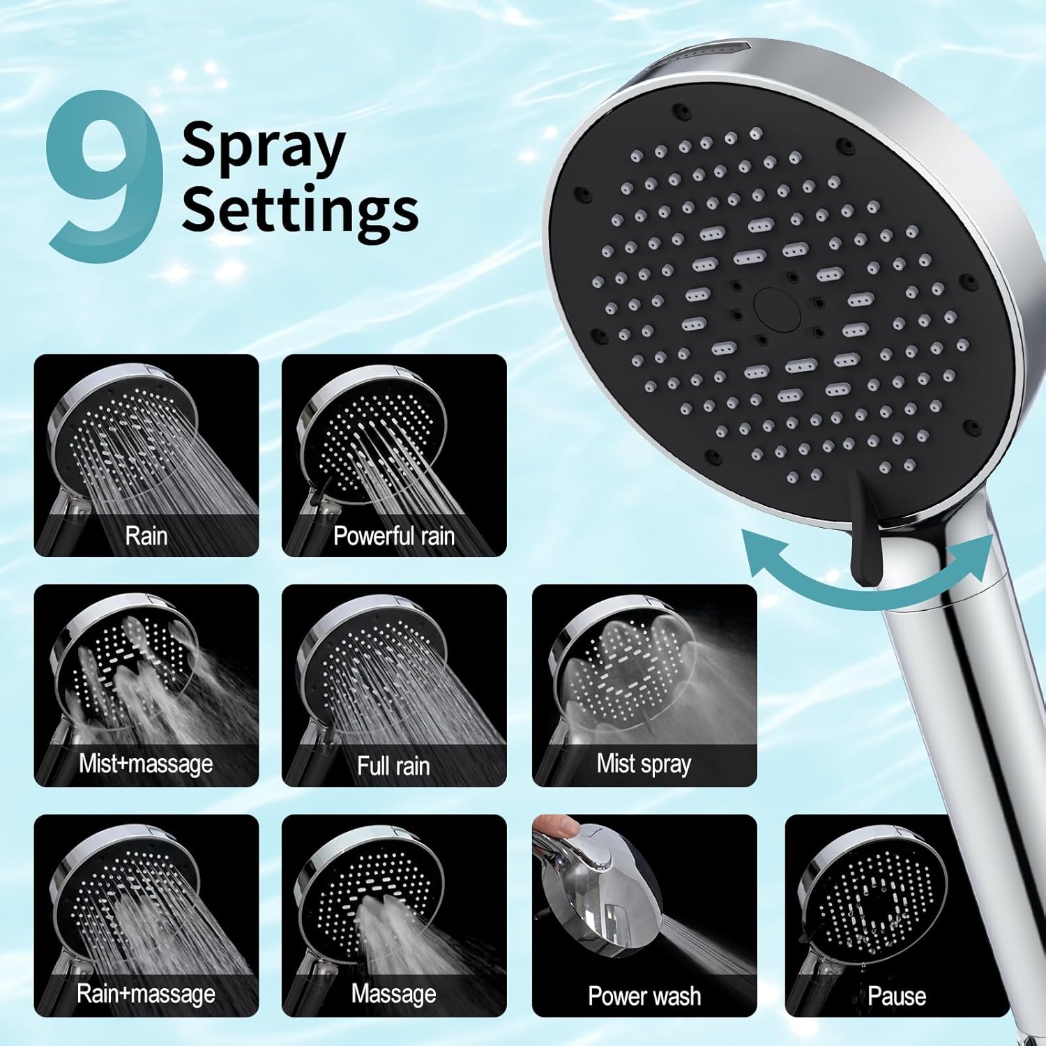 Filtered Shower Head with Hand - Setting Spray บทวิจารณ์และราคา