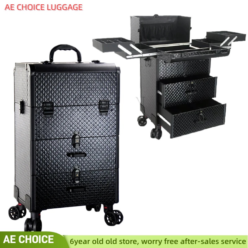 New Trolley cosmetic bag,rolli - Beauty Makeup Trolley บทวิจารณ์และราคา