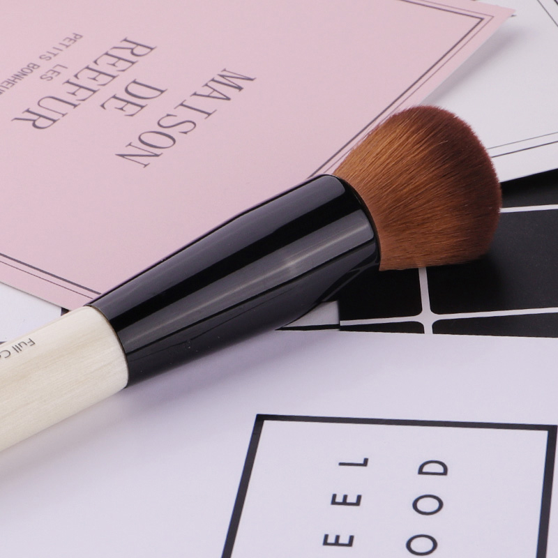Powder Makeup Brush Wood Handl - Concealer Full Coverage บทวิจารณ์และราคา