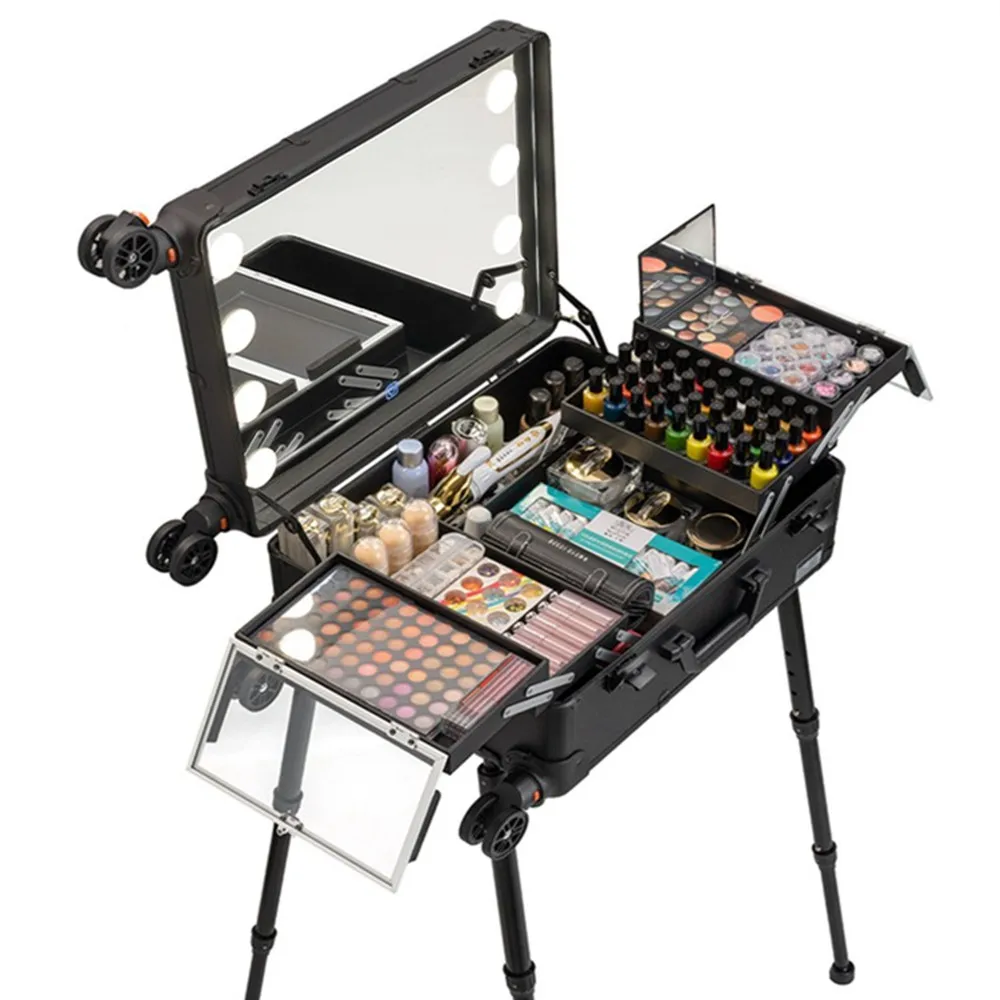 Aluminum Frame Professional Ro - Beauty Makeup Trolley บทวิจารณ์และราคา