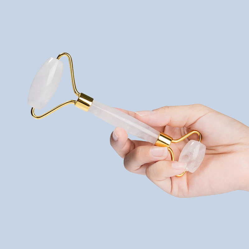 Natural White Crystal Face Mas - Jade Roller Gua Sha บทวิจารณ์และราคา