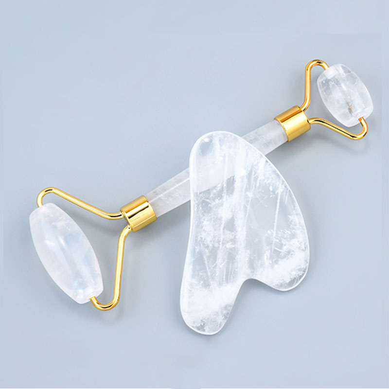 Natural White Crystal Face Mas - Jade Roller Gua Sha บทวิจารณ์และราคา