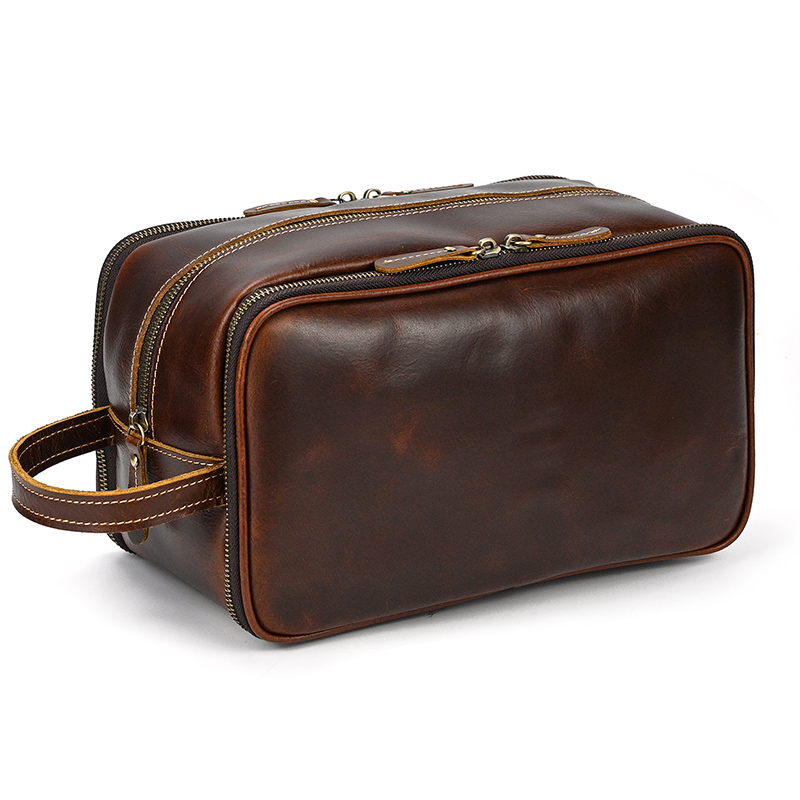 Cowhide Toiletry Bag Men Leath - Beauty Makeup Supply บทวิจารณ์และราคา