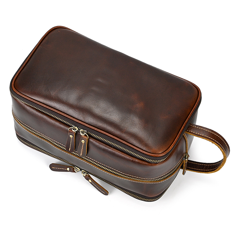 Cowhide Toiletry Bag Men Leath - Beauty Makeup Supply บทวิจารณ์และราคา