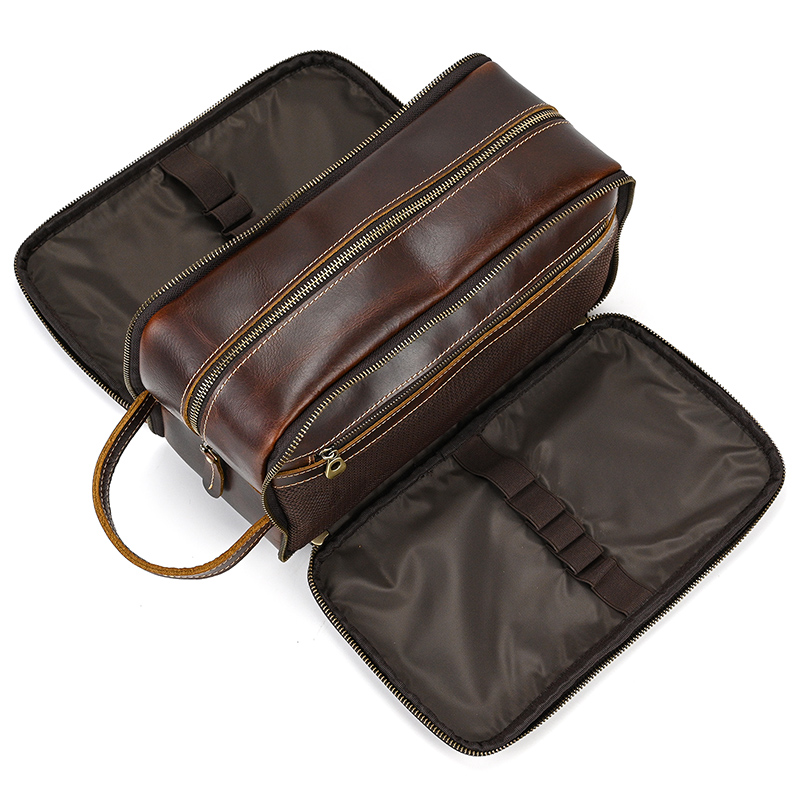 Cowhide Toiletry Bag Men Leath - Beauty Makeup Supply บทวิจารณ์และราคา