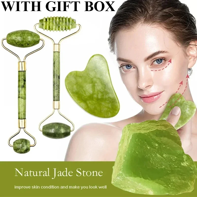 Natural Jade Roller Face Gua S - Jade Roller Gua Sha บทวิจารณ์และราคา