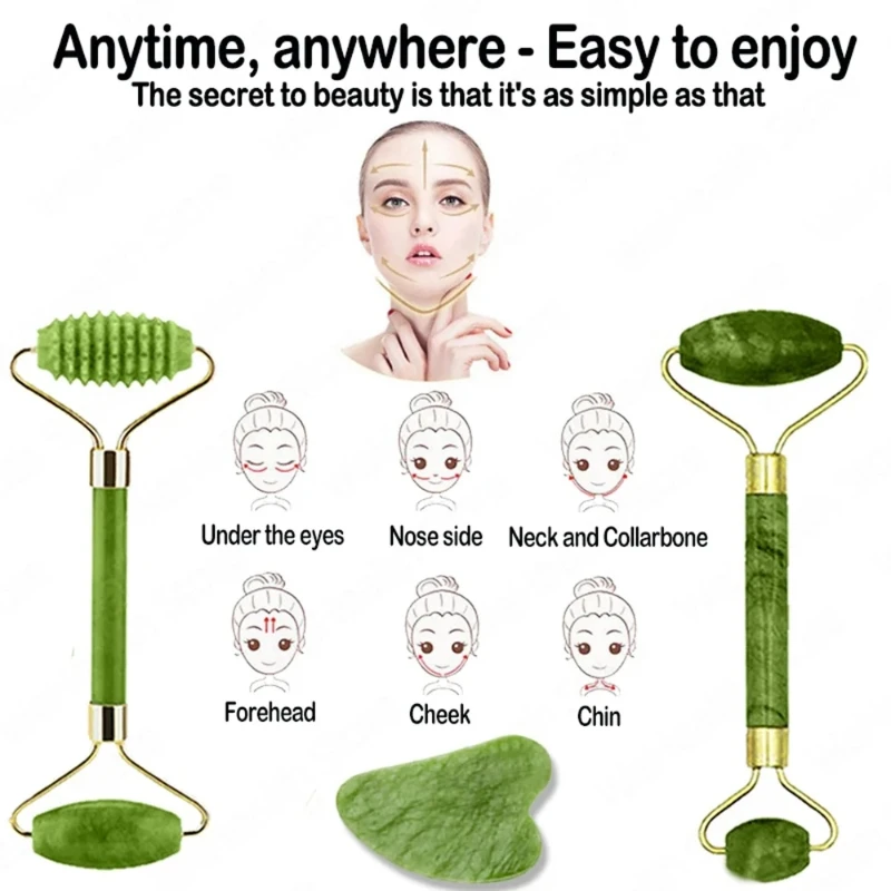 Natural Jade Roller Face Gua S - Jade Roller Gua Sha บทวิจารณ์และราคา