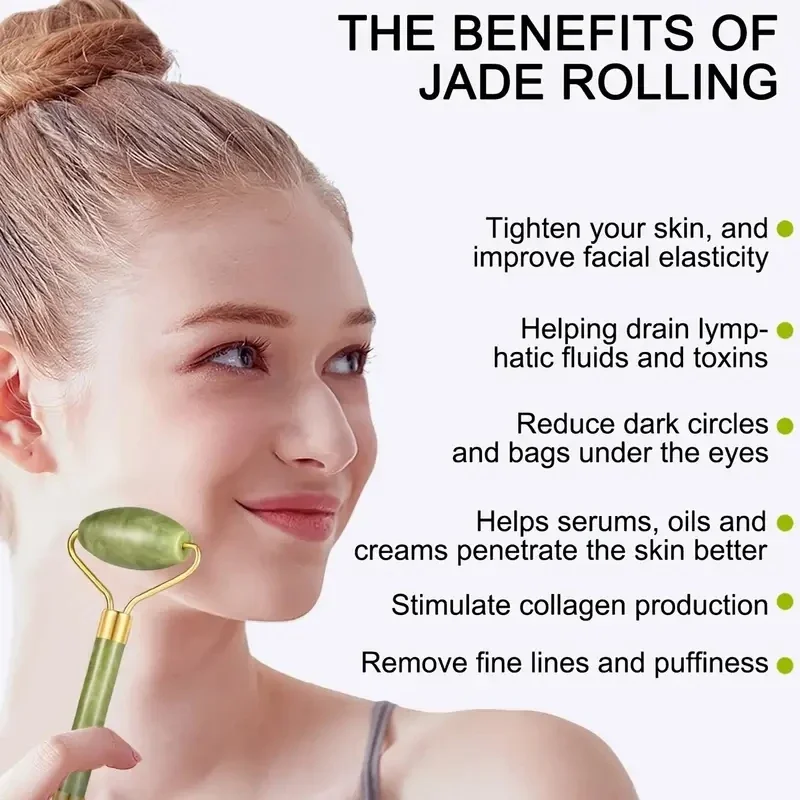 Natural Jade Roller Face Gua S - Jade Roller Gua Sha บทวิจารณ์และราคา