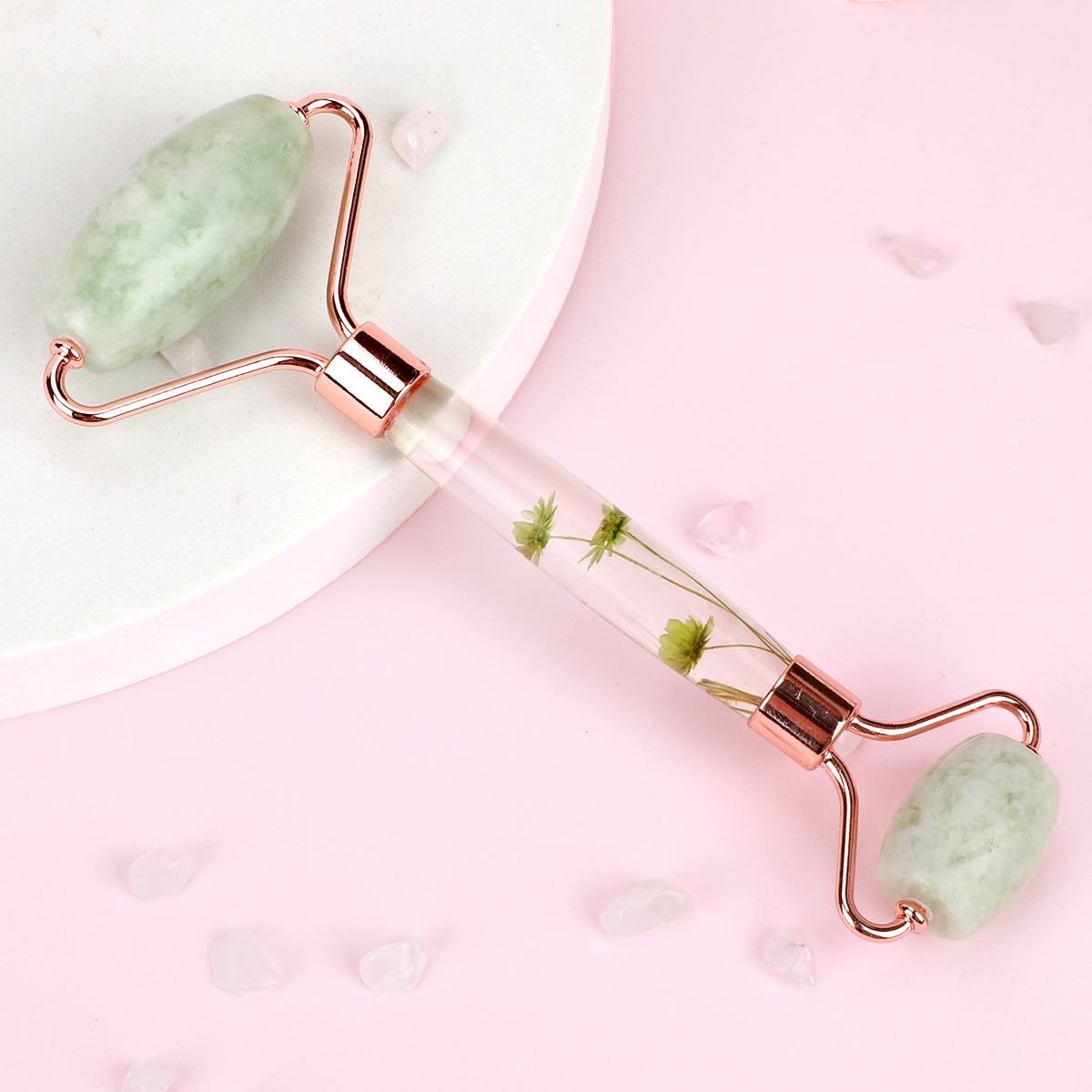 Natural Jade Roller Massager f - Jade Roller Gua Sha บทวิจารณ์และราคา