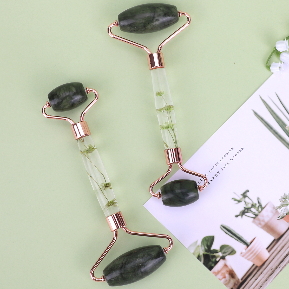 Natural Jade Roller Massager f - Jade Roller Gua Sha บทวิจารณ์และราคา