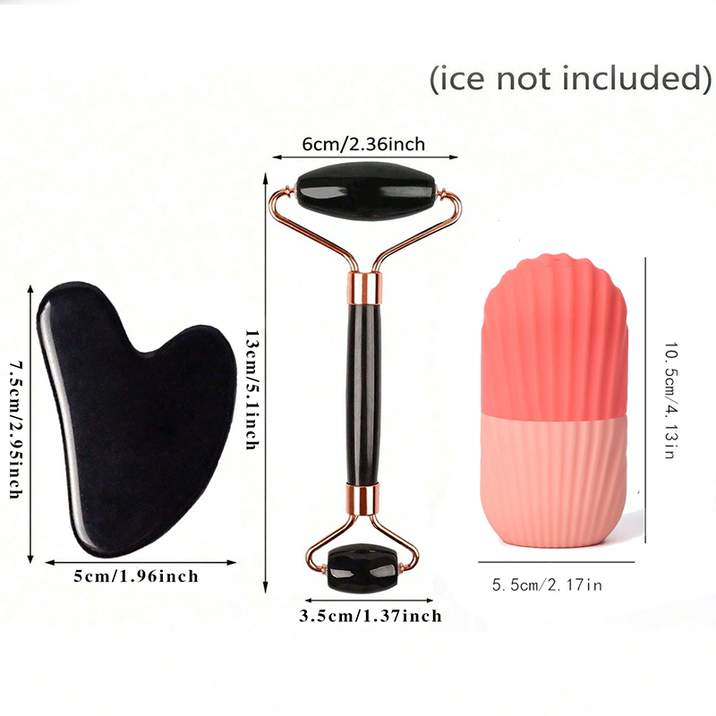 1/2/3pcs Ice Face Roller Facia - Jade Roller Gua Sha บทวิจารณ์และราคา