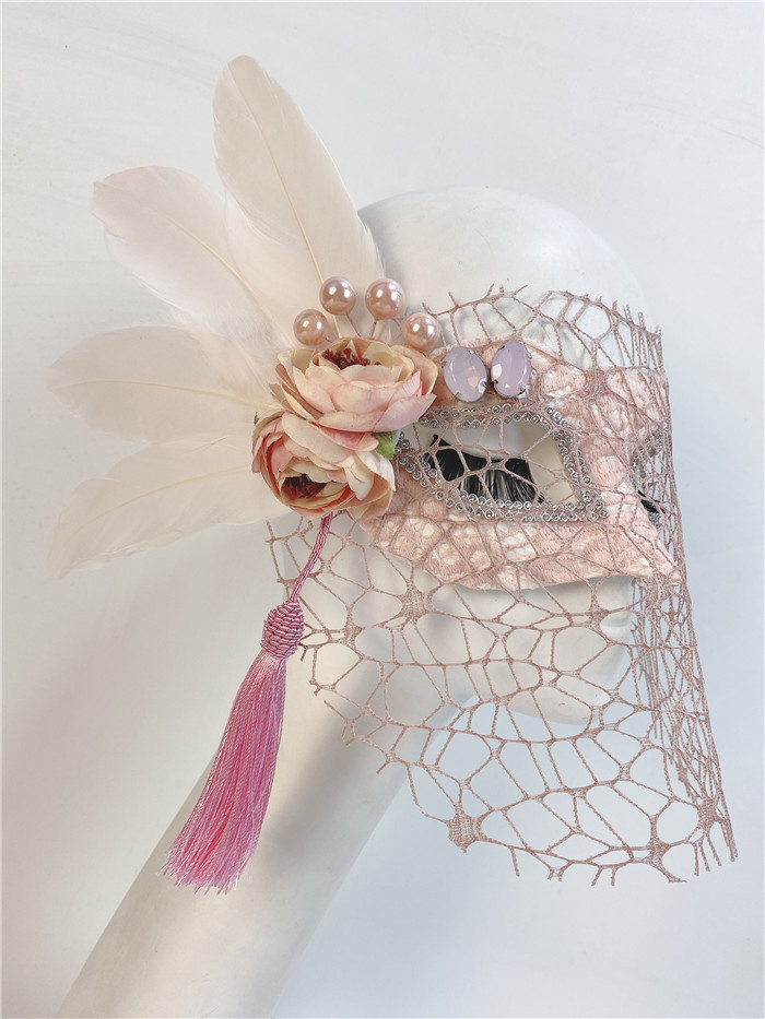 Hollow out veil, half face, fu - Beauty Without Makeup บทวิจารณ์และราคา